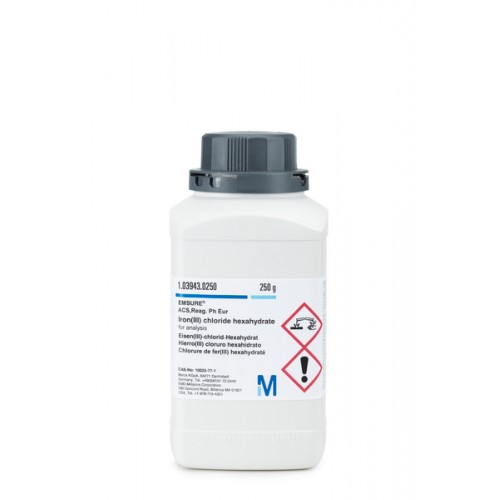 Iron(III) chloride hexahydrate, Merck, CAS 10025-77-1